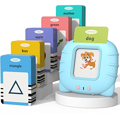 Startcan Toddler Learning Toys for 2 3 4 5 Year Old Boys and Girls, Autism Sensory Toys for Autistic Children, Speech Therapy Toys, 112 Cards - 224 Sight Words Talking Flash Cards - color: 224-blue（general Set）