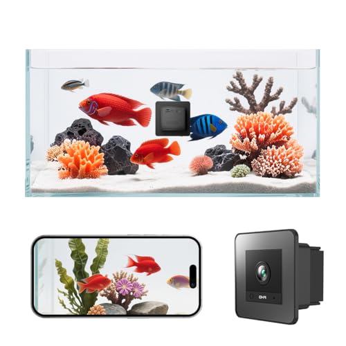 2K HD Aquarium & Terrarium WiFi Pet Camera,140° Wide-Angle Anti-Glare & Anti-Reflection,Night Vision for Fish & Reptiles,Two-Way Audio,Easy & Quick Install,AI-Powered Detection,24/7 Recording