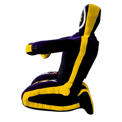 DALLX MMA Grappling Dummy BBJ Wrestling Brazilian Jiu Jitsu Punching Bag Judo Karate Throwing Boxing Fighting Dummy Self Defense Sitting Position – UNFILLED - color: Black Yellow, size: 4FT