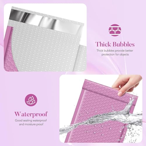 Fuxury Bubble Mailers 6x10" Pinkish Purple Padded Envelopes 600 Pack Bulk | Usable Size 6x9" Self Seal Mailing Envelopes Bubble Padded Shipping Bags for Mailing Jewelry, Makeup,Small Business #0 - color: Pinkish Purple, size: 6x10" 600PC