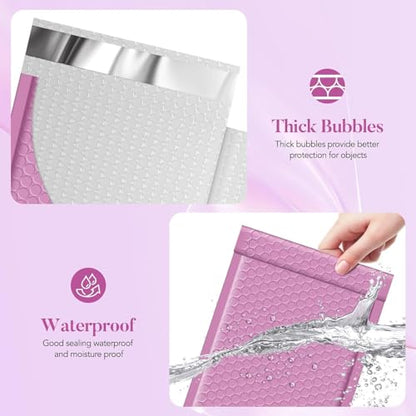 Fuxury Bubble Mailers 6x10" Pinkish Purple Padded Envelopes 600 Pack Bulk | Usable Size 6x9" Self Seal Mailing Envelopes Bubble Padded Shipping Bags for Mailing Jewelry, Makeup,Small Business #0 - color: Pinkish Purple, size: 6x10" 600PC