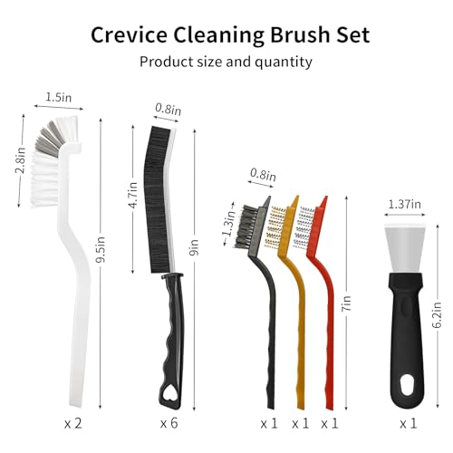 Crevice Cleaning Brush Set–12-Piece Household Gap Deep Cleaning Supplies, Perfect for Small Spaces