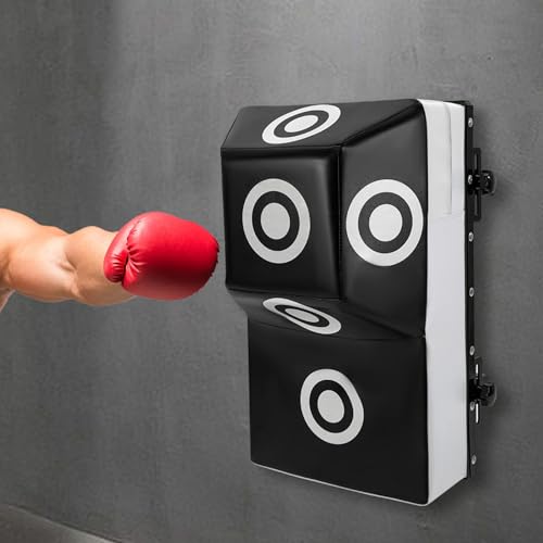 Wall Mount Uppercut Boxing Training Punching Bag - Adjustable Punching Target with Steel Frame, 6-Strike Zones for Home Gym, Boxing Training Equipment
