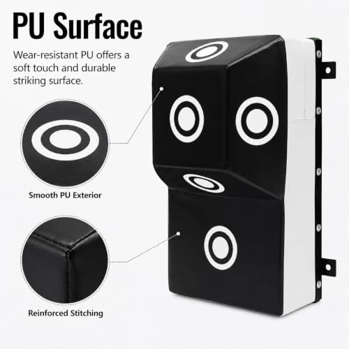 Wall Mount Boxing Training Bag - Uppercut Boxing Training Punching Target - Heavy Punching Bag for Adults for Bedroom/Living Room/Gym - color: Black M (13.78*9.84*23.62 Inch)