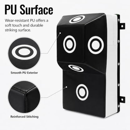 Wall Mount Boxing Training Bag - Uppercut Boxing Training Punching Target - Heavy Punching Bag for Adults for Bedroom/Living Room/Gym - color: Black M (13.78*9.84*23.62 Inch)