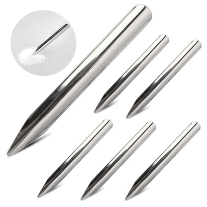 TUNQISM 6pcs 6-inch Laboratory Spatula, Stainless Steel Laboratory Shovel, Round Pointed Spatula, Laboratory Curved Metal Head Spoon, Used for scooping and transferring Mixed Powder