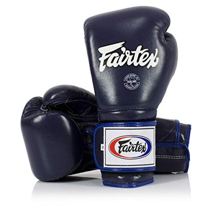 Fairtex BGV9 Muay 전문 복서 및 트레이너를 위한 | 하드 타자를 위한 멕시코 스타일 장갑 | 무술용 MMA 장갑 | 경량 및 충격 흡수 복싱 장갑 - color: 블루/블루 파이핑, size: 10온스
