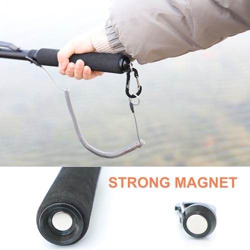 GOODCAT Fly Fishing Net, Bass Trout Landing Net, Folding Fishing Nets Fresh Water, Safe Fish Catching or Releasing, Fly Fishing net Magnetic Release - color: B:Square-Extend Length 32.5"