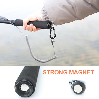 GOODCAT Fly Fishing Net, Bass Trout Landing Net, Folding Fishing Nets Fresh Water, Safe Fish Catching or Releasing, Fly Fishing net Magnetic Release - color: B:Square-Extend Length 32.5"