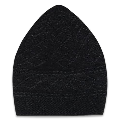 Kufi 남성용 모자, 남성용 이슬람 의류, %100 통기성 해골 비니, 크로셰 캡, 수공예 타키야, 쿠피, 쿠페 - color: 블랙 색상, style: 1개