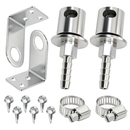 2Pcs Remote Mount Vent Valve for Fuel Tanks | Tank Vent Line Replacement Part, 5/16'' Barb Size, Detachable - color: 2 Pack