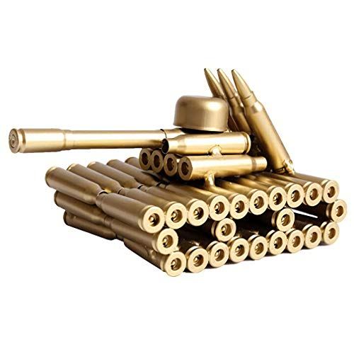Bullet Shell Casing Shaped Army Tank Metal Sculpture,Great Decorative Artwork Model Gift for Home,Study Room Decorations (95 Tank) - color: 95 Tank
