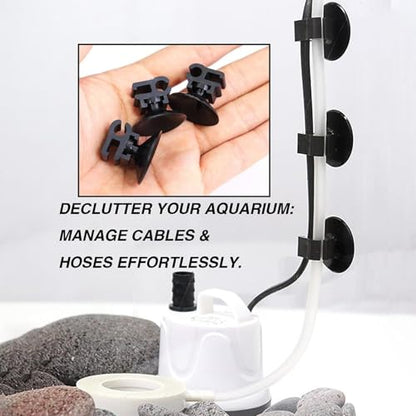 Aquarium Suction Cups for Tubing | 30 Pieces Aquarium Suction Cup Clips | Fish Tank Hose Holder,for Air Pump Power Cord Wire Cable Tube Airline Hose LED Strips Decoration
