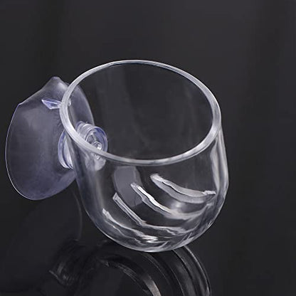 Leadigol 4Pcs Mini Aquatic Planting Pot,1.97 x 1.17 inch,Acrylic Water Plant Cups with Suction Holder,Aquarium Decor Aquatic Cup,for Aquarium Plant Decoration