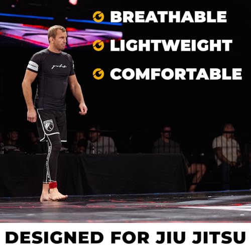 Gold BJJ Jiu Jitsu Spats - Base Layer for Gi and No-Gi Grappling - Martial Arts Pants - color: Black (Full Length), size: XX-Large