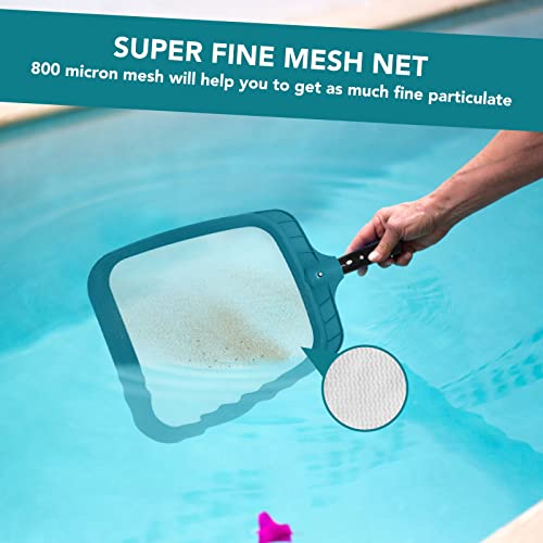 Pool Leaf Skimmer, Pool Surface Cleaning Net (Pole Not Included) | Pool Flat Net, Swimming Cleaning Tools, Plastic Frame Nylon Debris Nets for Ponds, Spas, Inground & Above Ground Pools - size: Pool Skimmer