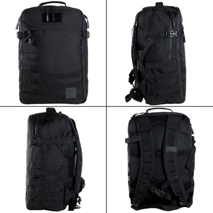 Gym Bag, Rip-Resistant Fabric, Heavy Duty (Black, Backpack (Pro-Mini (26L) with Dividers)) - color: Black, style: Backpack (Pro-mini With Dividers)