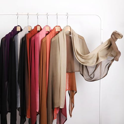 Txmout Ombre Modal Hijab Scarf for Women Muslim, Soft Lightweight Headscarf - color: Almond - Beige