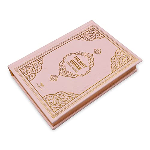 BABY SHOWER CHOCOLATE English Translated Quran Book, Hard-Spiral Covered, The Holy Quran (Pink) - color: Pink