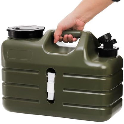 Dicunoy Water Container with Spigot, 3 Gallon Camping Water Storage Container, BPA Free Portable Thick Water Dispenser Tank Jug for Vehicle, Car, Outdoor, Hiking, Emergency, Hurricane Supplies