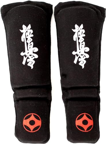Muay Thai MMA Kickboxing shin Guards, Instep Guard Sparring Protective Leg shin Kick Pads for Adults Kyokushin and Non Kyokushin Versions - size: X-Large
