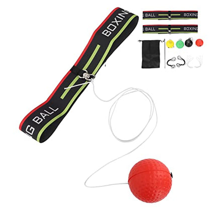 Boxing Ball Headband, Adjustable Boxing Headband Reflex Ball Set for Improving Reaction and Coordination Skills