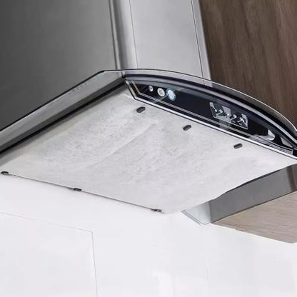 Thickened Kitchen Range Hood Oil Absorbing Paper Range Hood Oil Resistant Sticker High Temperature Filter Membrane Universal Film Mesh Cover, 12 Sheets