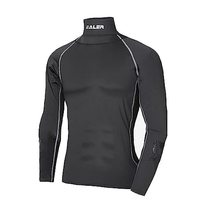 EALER Hockey Compression Shirt with Neck Guard, Neck Protect Long Sleeve Shirt - color: Shirt-man, size: Large