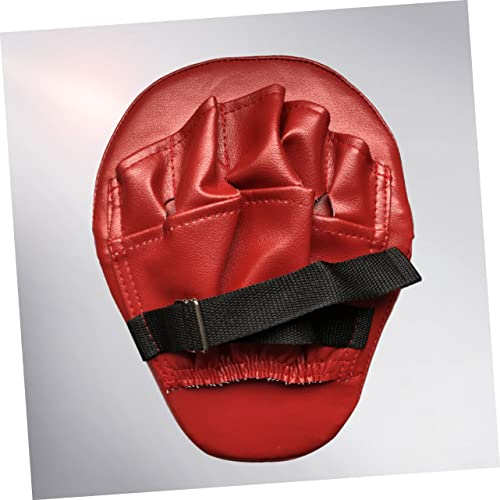 Curved Handheld Boxing Pads MMA Taekwondo Kung Fu Training Mitts Red Black with Enhanced Inner Core for Strike Absorption