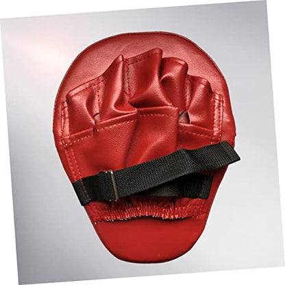 Curved Handheld Boxing Pads MMA Taekwondo Kung Fu Training Mitts Red Black with Enhanced Inner Core for Strike Absorption