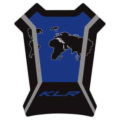 KLR650 Tank PAD Front Side Tank Pad Fuel Stickers Compatible with Klr650 2022-2025 3D Gel Tank Fuel Gip Decal KLR650 Sticker Pad (Dark Blue) - color: 144 Dark Blue