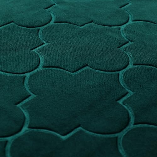 Islamika Prayer Mat Islamic Muslim Rug - Thick Padded mat Sajadah Men Women with Islam Prayer Beads for Eid Travel Ramadan, Soft and Padded (Green) - color: Green
