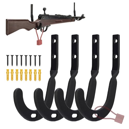 Gun Rack Hook for Gun Safe Shelf Gun Safe Accessory with Cable Lock Hole, Gun Hanger Pistol Organizer for Storage Display - style: 2 Pairs