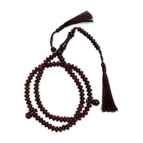 TheTasbih® Saucer-Shaped 5.5x8mm Tamarind Wood Muslim Prayer Beads Tasbih Rosary