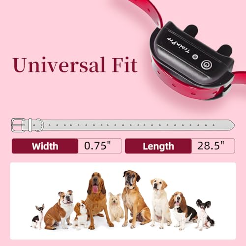 Waterproof TPU Replacement Strap for Dog Training Collar, 27.5 in - color: Red