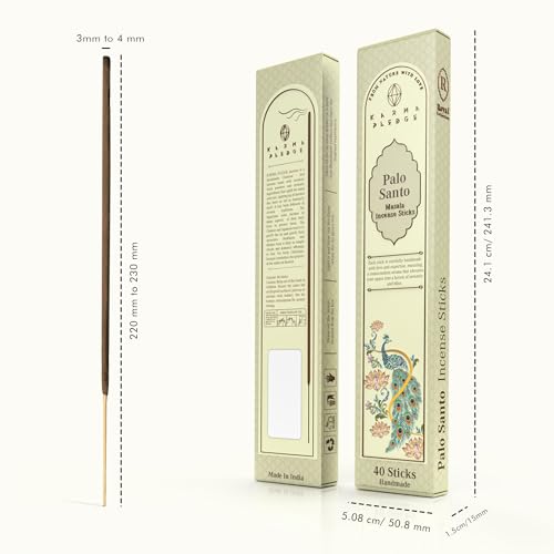 KarmaPledge Palo Santo Incense Sticks, Burn Time 45-60 Min, 40 Sticks - color: Palo Santo, size: 40 Masala Sticks