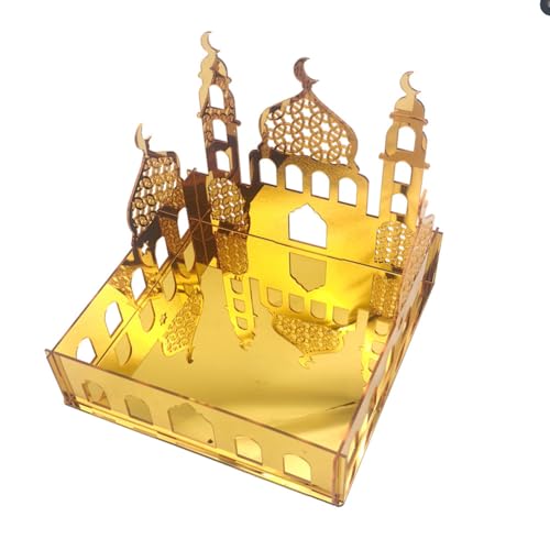 Ramadan Eid Mubarak Favor Box, Ramadan Mubarak Storage Box, Square Candy Ramadan Box for Eid Party Decoration Supplies Snack Sugar Chocolate