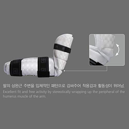 MOOTO Korea Taekwondo Extera S2 Arm & Elbow Protectors MMA Martial Arts Kickboxing Gym School Academy Team Match Training (4. L(Length:24cm or 0.78ft))