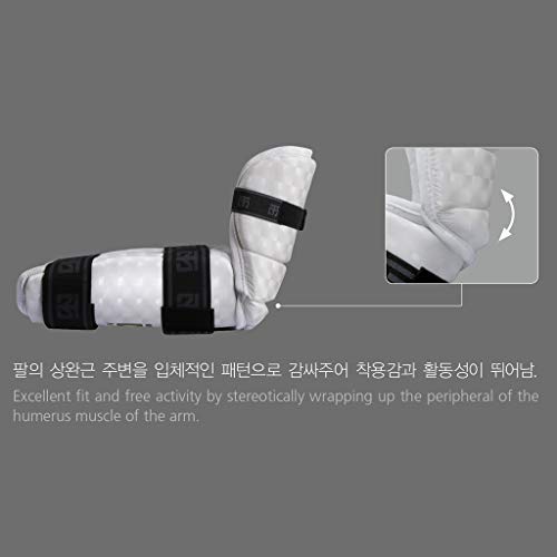 MOOTO Korea Taekwondo Extera S2 Arm & Elbow Protectors MMA Martial Arts Kickboxing Gym School Academy Team Match Training (2. S(Length:22cm or 0.72ft))