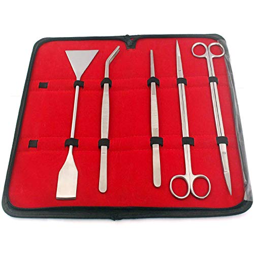 Aquarium Cleaning Set Aquascaping Tools 5 Pieces German Grade Stainless Steel