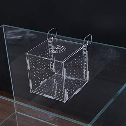 POPETPOP Fish Breeding Box-2 Box Hatchery Incubator Aquarium Fish Breeding Boxes Divider Hatching Boxes Accessory-Hook Pattern - size: Size 5