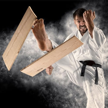 PATIKIL Wood Breaking Board 3mm 6mm Thick, 20 Pack Karate Martial Arts Boards Wooden Kick Board Training Accessory for Adult Taekwondo Punching Karate Practice Performing