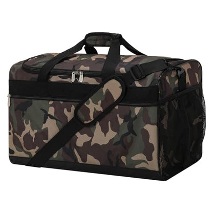 Mens Gym Bag 20 inch, Camo | 40L, Sport Duffle Bag for Men, Weekender, Travel - color: Camo