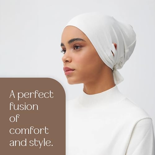 Modest Slit Tie Back Underscarf | Women Hijab Full Cover Undercap, Bonnet