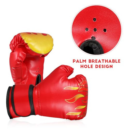Sosoport 1 Pair Kickboxing Children's Boxing Gloves Glove Mittens Boxing Gloves Boxing Gloves for 3-8 Years - color: Red