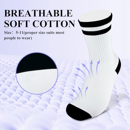 I'm Not Sleeping - Christian Faith Cross Socks Crew Socks, Religious Socks for Adults Teens Prayer, Pastor Gifts - color: White and Black
