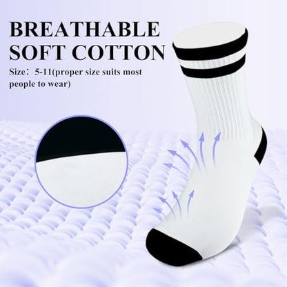 I'm Not Sleeping - Christian Faith Cross Socks Crew Socks, Religious Socks for Adults Teens Prayer, Pastor Gifts - color: White and Black