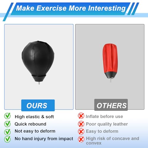 Punching Bag with Stand Height Adjustable 55.9-71.6”Box Trainer - Rugged Boxing Equipment for Home Gym, Fast Reflex Training, Knockout Workouts, Speed Bag for Adults and Kid, Relieve Stress & Fitness