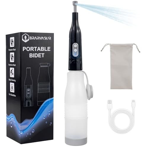 Portable Electric Travel Bidet - Collapsible Bottle 350-550ML, High Pressure Dual Spray Modes, IPX7 Waterproof, Rechargeable, for Personal Hygiene/Baby/Elderly Care
