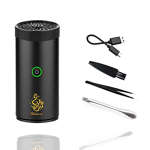 Electric Incense Burner, Car Electric Incense Burner, Portable USB Rechargeable Smart Electronic Incense Burner, bakhoor Burner for Home Use (Pink) - color: Pink